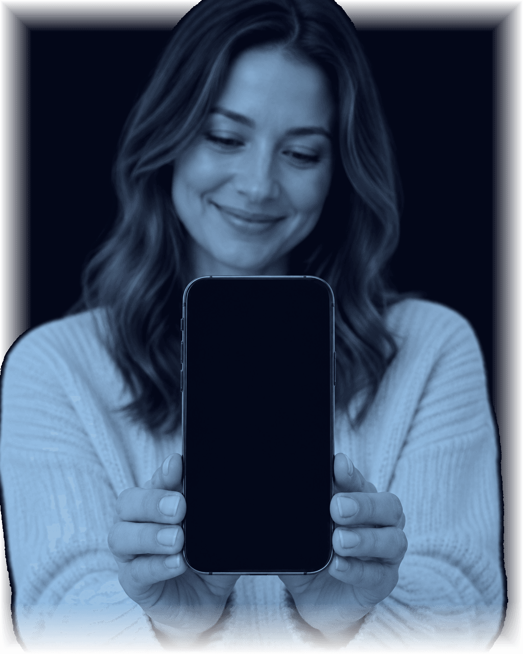 A guardian holding their phone in both hands, tracking their child’s progress in Eynorix LMS